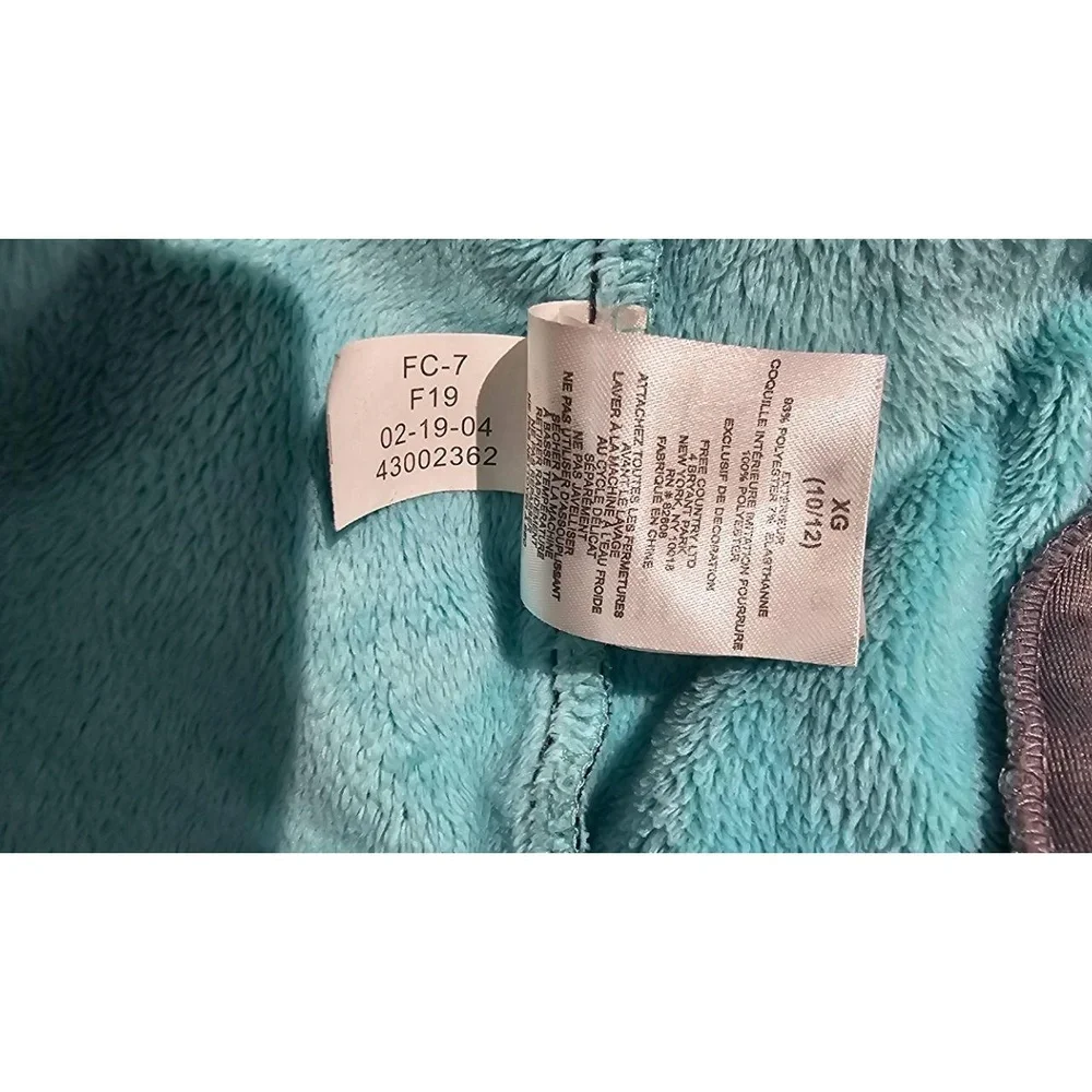 FREE COUNTRY Softshell Jacket‎ Girls Charcoal Grey Floral Outdoor XL (10/12)